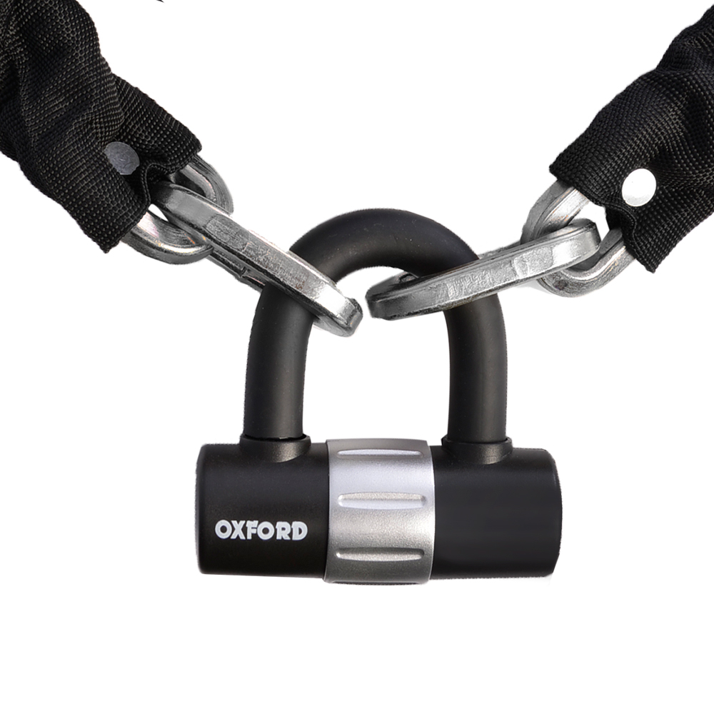 OXFORD HD MOTORBIKE MOTORCYCLE HEAVY DUTY CHAIN AND DISC LOCK 1.5M 9.5MM SHACKLE