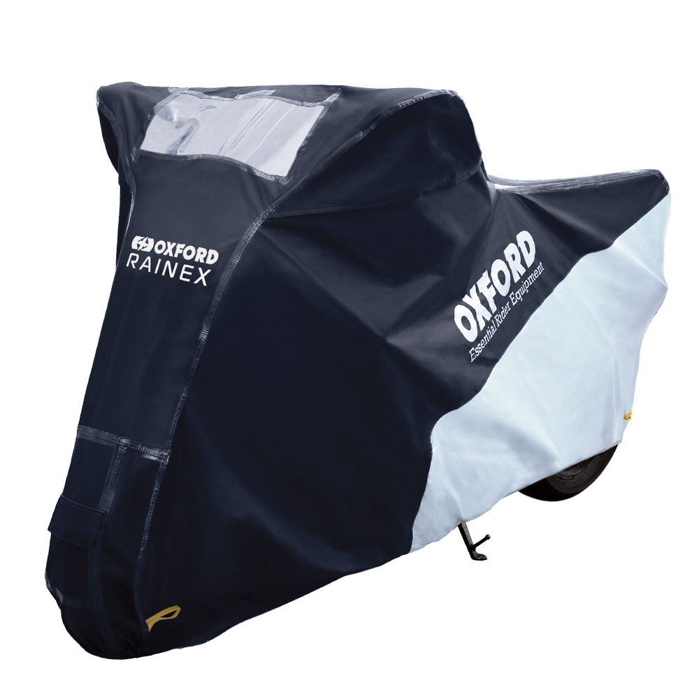 All Weather Protection with Reflective Straps Lock-hole and Storage Bag Audew Motorcycle Cover Oxford Fabric Motorcycle Cover Waterproof Outdoor Fits up to 108’’ Motorcycles 108‘’L X 57W X 41H 