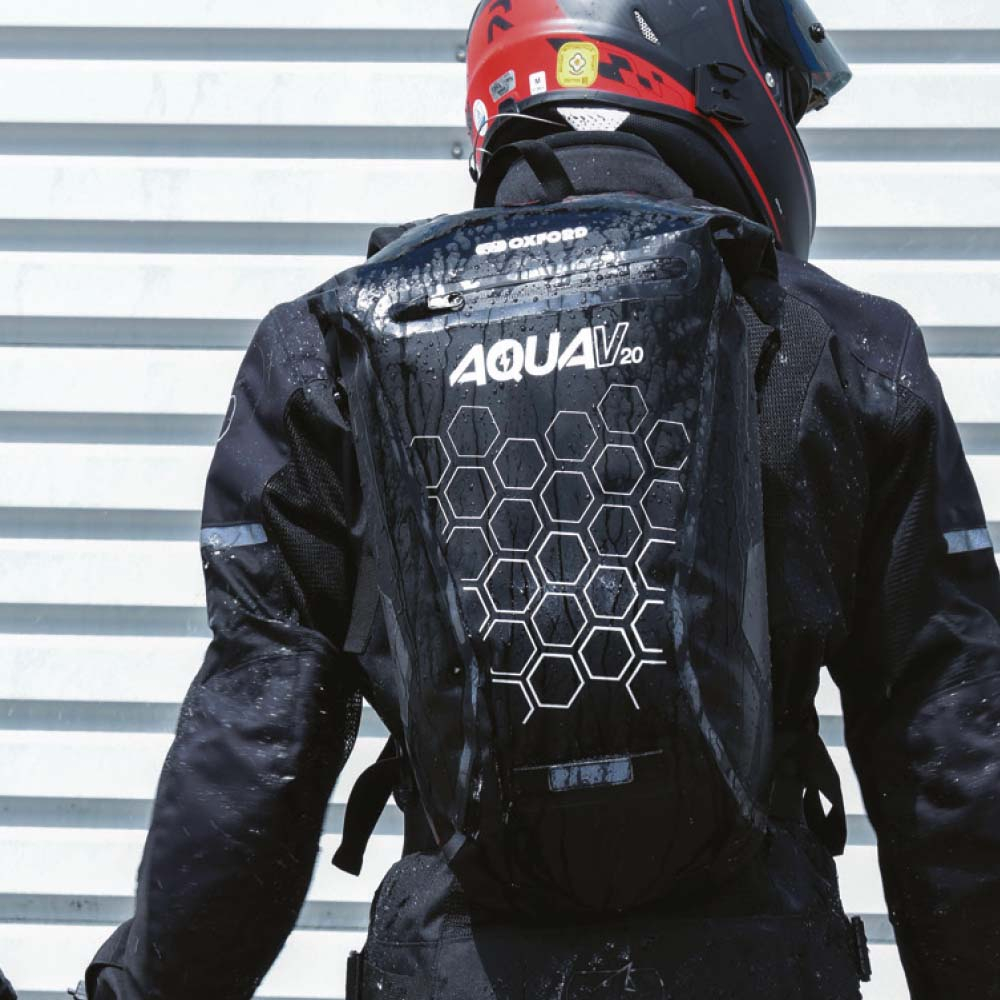 Oxford Aqua V 12 Waterproof Motorcycle Motorbike Cycle Backpack Black