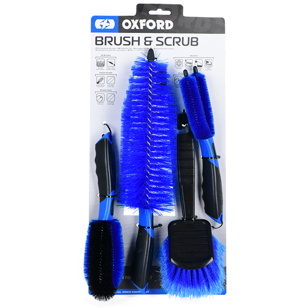 Oxford OX242 Prong U Shape Forked Cleaning Brush For Motorcycle Motorbike 
