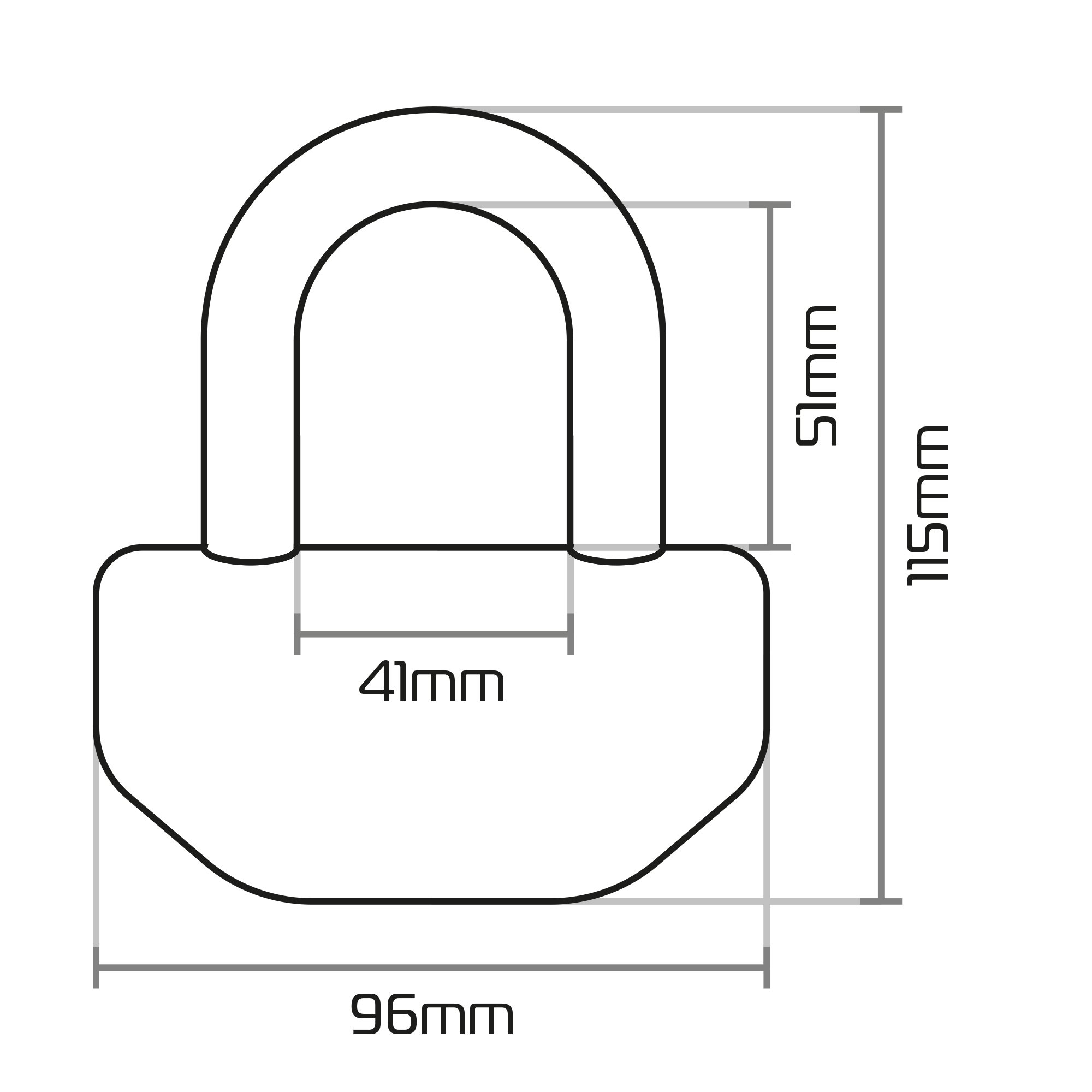 Chaîne antivol OXFORD 16mm Big Boss+ - 2m x 12mm