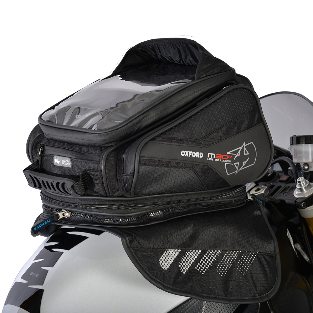 Oxford Motorcycle Bike M30R 30L Capacity Magnetic Tank Bag Black OL245