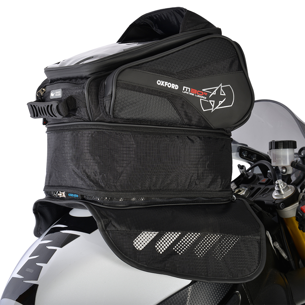 Oxford Motorcycle Bike M30R 30L Capacity Magnetic Tank Bag Black OL245