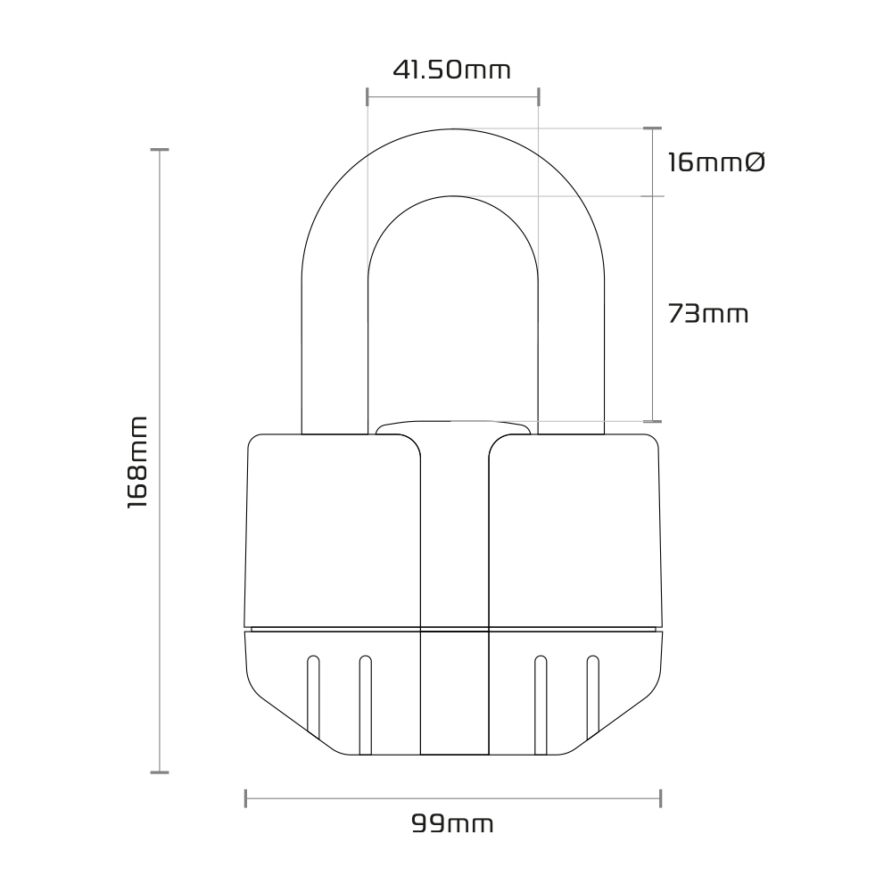 Chaîne antivol OXFORD 16mm Big Boss+ - 2m x 12mm