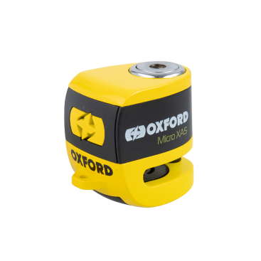 Oxford Lock disco XD10 de cuarzo amarillo/negro Moto Scooter De Seguridad 10mm Pin 
