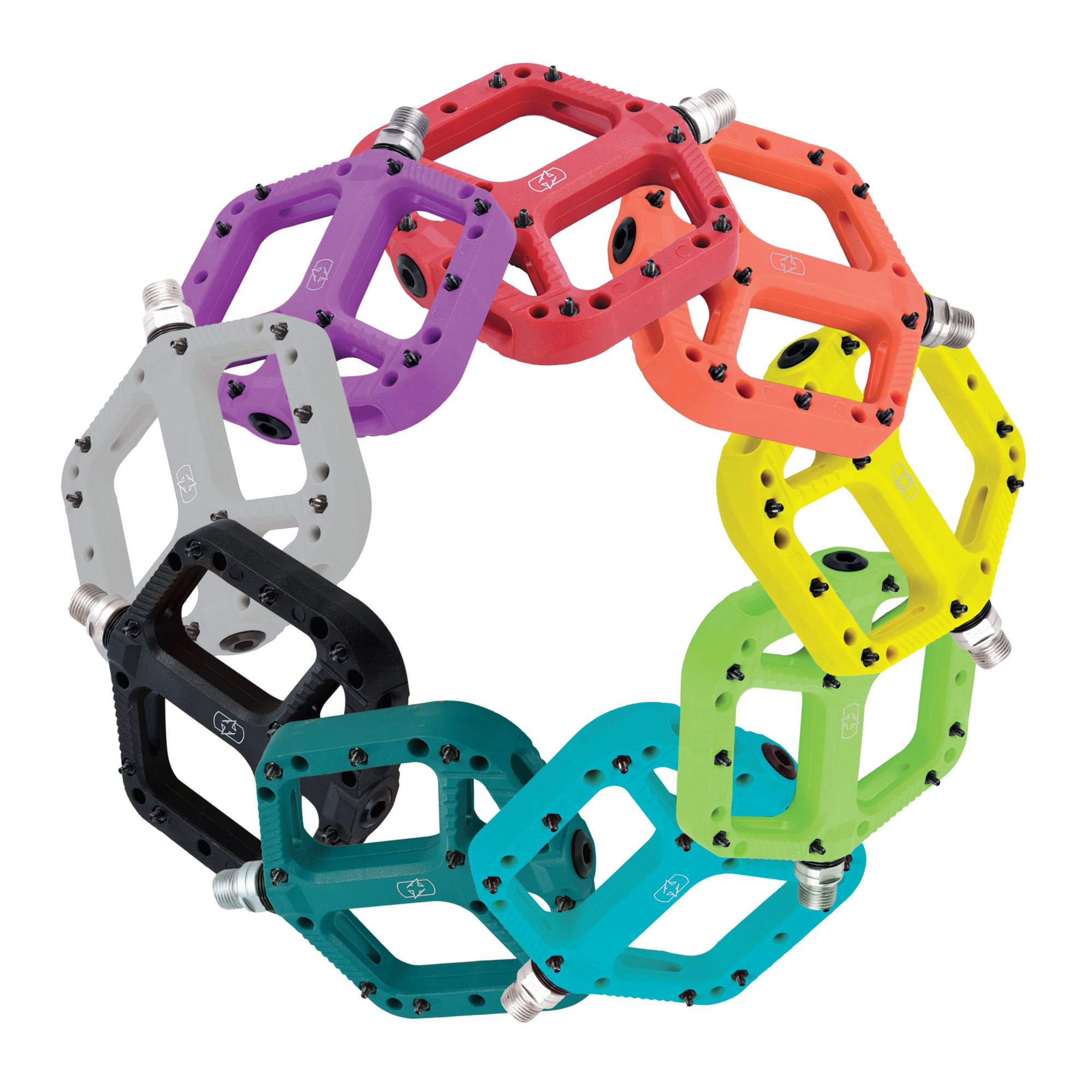 Turquoise flat pedals best sale