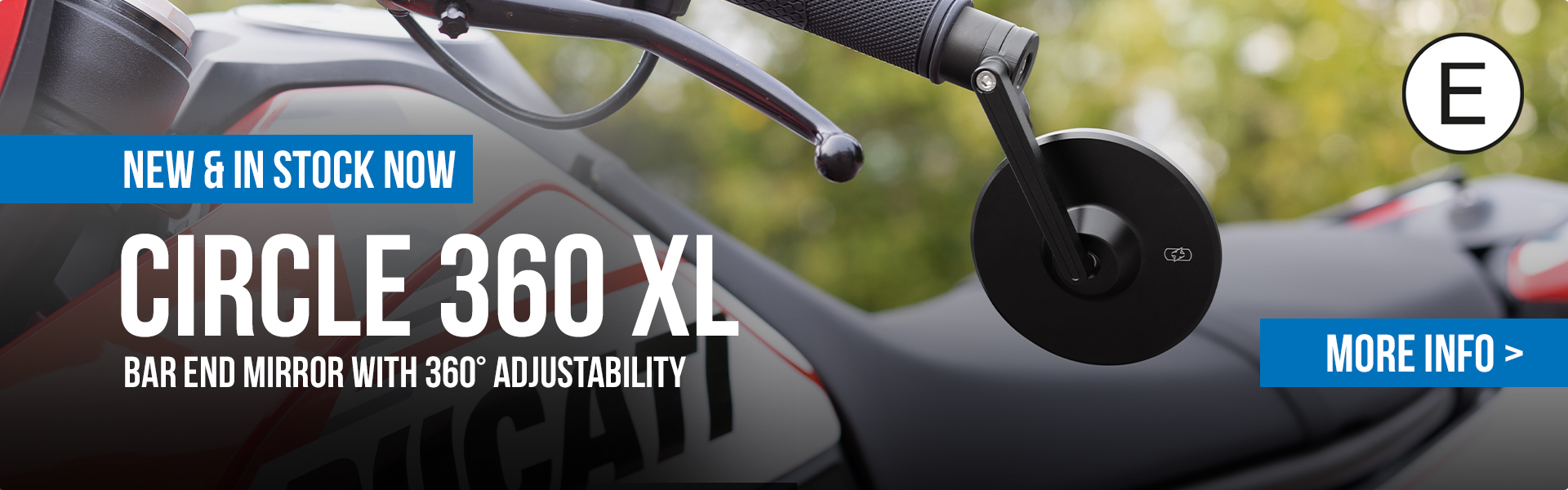 Circle 360 XL Bar End Mirror: new & in stock now!