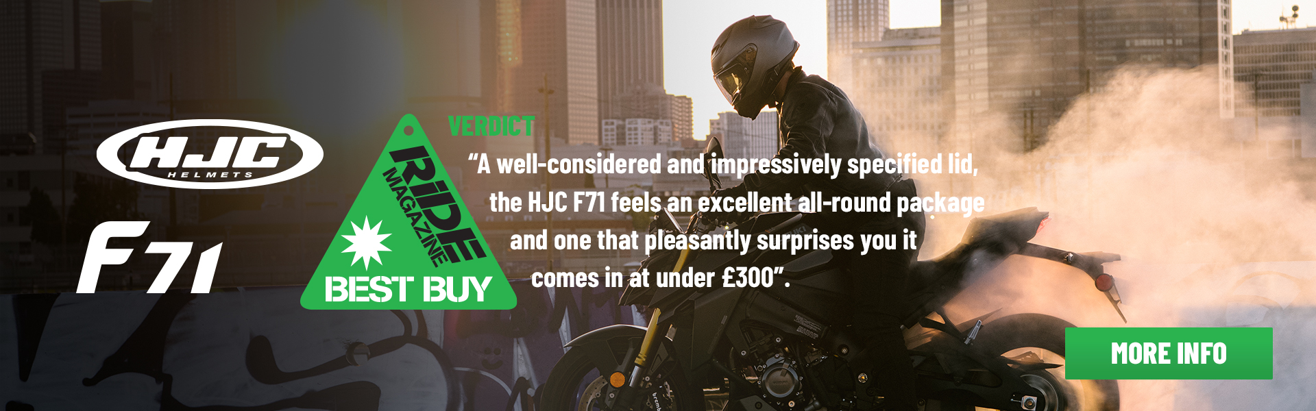 HJC F71 - awarded RiDE Best Buy!