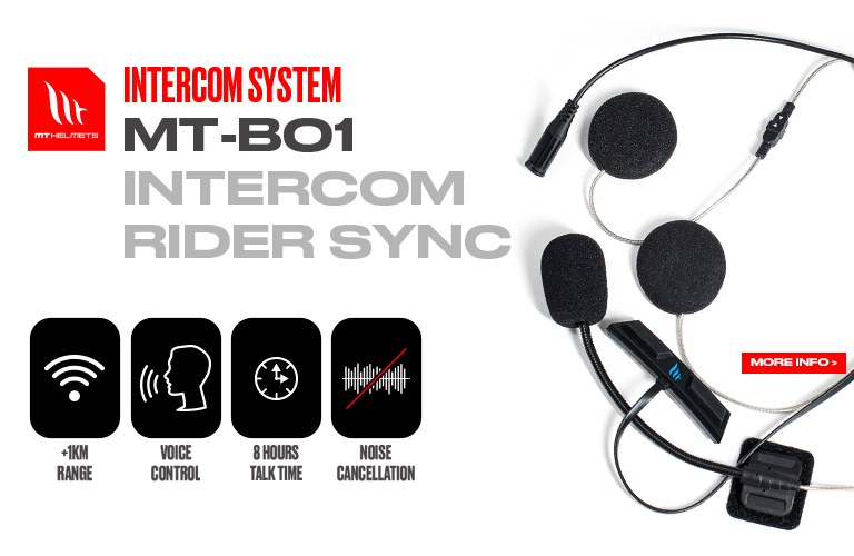 GO FAR, STAY CLOSE with MT’s new RIDER SYNC intercom!